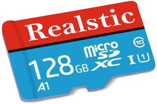 Realstic 128GB-Rl-mmc-041 Ultra 128 GB MicroSDXC Class 10 130 MB/s  Memory Card Compatible with Camera, Computer, Mobile, Tablet