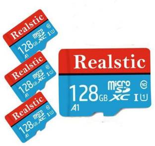 Realstic 128GB-Rl-mmc-033 Ultra 128 GB MicroSDXC Class 10 130 MB/s  Memory Card Compatible with Camera, Computer, Mobile, Tablet