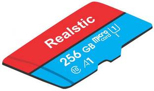 Realstic 256GB-Rl-mmc-055 1 256 GB MicroSDXC Class 10 130 MB/s  Memory Card Compatible with Camera, Computer, Mobile, Tablet
