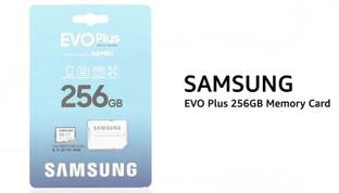 SAMSUNG Robust EVO PLUS 256 GB MicroSDXC Class 10 130 MB/s  Memory Card Compatible with Camera, Computer, Gaming Console, Mobile, Tablet