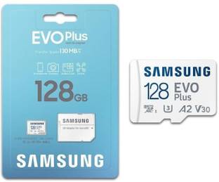 SAMSUNG Fast EV0 + 128 GB MicroSDXC Class 10 130 MB/s  Memory Card Compatible with Camera, Computer, Gaming Console, Mobile, Tablet