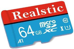 Realstic 64GB-Rl-mmc-03 Ultra 64 GB MicroSDXC Class 10 130 MB/s  Memory Card Compatible with Camera, Computer, Mobile, Tablet