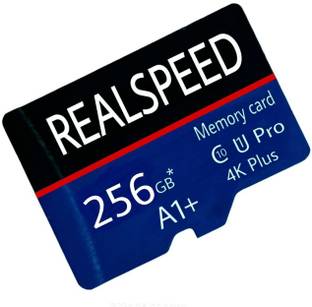 रियलस्पीड 4K HD 256 GB MMC माइक्रो कार्ड Class 10 130 MB/s मेमोरी कार्ड