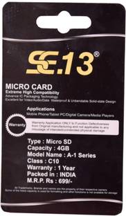 SE.13 A1-SE4GB A-1 Series 4 GB MMC Class 10 100 MB/s  Memory Card Compatible with Mobile