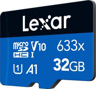Lexar LSDMI32GBB633A 633x 32 MicroSDHC Class 10 100 MB/s  Memory Card Compatible with Camera