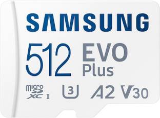 SAMSUNG MB-MC512SA/IN EVO Plus 512 GB MicroSDXC Class 10 160 MB/s  Memory Card Compatible with Camera, Computer, Gaming Console, Mobile, Tablet