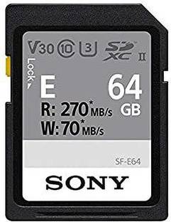 SONY 64Gb Read speed 270mb/ps write Speed 4mb/ps 64 GB SD Card UDMA 7 270 MB/s  Memory Card