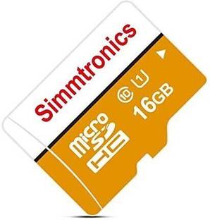 Simmtronics SMMSDC010-016G HC 16 GB SD Card Class 10 90 MB/s  Memory Card Compatible with Camera, Tablet, Mobile
