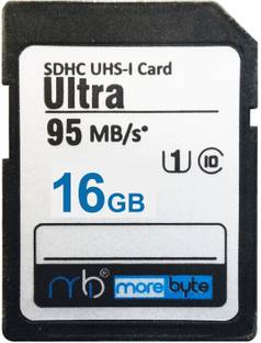 MOREBYTE MBSDHC1054 Ultra 16 GB SDHC UHS-I Card UHS Class 1 100 MB/s  Memory Card Compatible with Camera, Computer