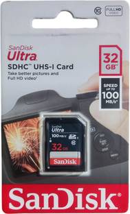 camerachip 32GB camera memory card Ultra 32 GB SDHC UHS-I Card UHS Class 1 100 MB/s  Memory Card Compatible with Camera, Computer