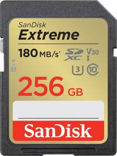 SanDisk SDSDXVV-256G-GNCIN Extreme 256 GB SDHC Class 10 180 MB/s  Memory Card Compatible with Camera