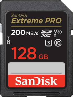 SanDisk SDSDXXD-128G-GN4IN Extreme Pro 128 GB SDHC Class 10 100 MB/s  Memory Card Compatible with Camera