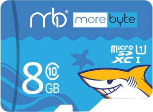 MOREBYTE MBTF1011 8GB Shark 8 GB SDXC UHS-I Card Class 10 50 MB/s  Memory Card Compatible with Gaming Console, Camera, Mobile