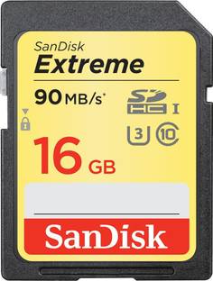 SanDisk SDSDXNE-016G-GNCIN Extreme 16 GB SDXC Class 10 90 MB/s  Memory Card Compatible with Camera, Computer