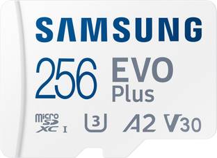 SAMSUNG MB-MC256SA/IN EVO Plus 256 GB MicroSDXC Class 10 160 MB/s  Memory Card Compatible with Camera, Computer, Gaming Console, Mobile, Tablet