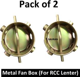 Sauran Pack of 2 Metal Ceiling Fan Box (For RCC Lenter) (HNB31.1) Metal Electrical Box