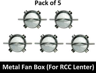 Sauran Pack of 5 Metal Ceiling Fan Box (For RCC Lenter) (HNB28.2) Metal Electrical Box