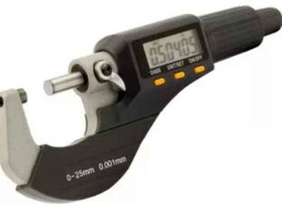 Azlaan Digital Micrometer LCD Display, 0-25mm / 0-1" Range, +/-0.0001" Accuracy Micrometer Screw Gauge