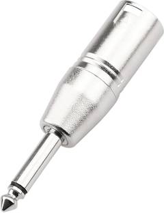 CLATE Male XLR to 6.35mm TS MONO Audio Connector XLR 3 Pin Male to 6.35mm p38 Male TS Adapter Plug to XLR Female