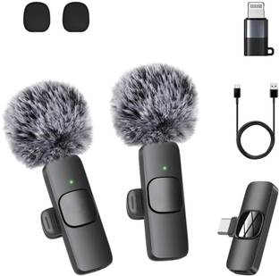 mobizio Bluetooth Lavalier Microphone Clip-On Collar Mic for iPhone,Android & Camera Use Microphone