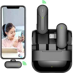 WRADER Wireless Lavalier iPhone Mic with Noise Reduction and Charging Case Microphone for Vlogging and Youtube Video Recording