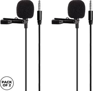 WRADER PACK OF 2- Professional Grade 3.5mm Collar Microphone for Youtube Video Recording Insta Reels Vlogging Mobile Phone Microphone