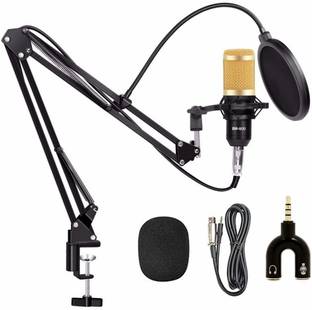 SOUVENIR Condenser Microphone, Professional Studio Mic Kit with Adjustable Stand and Pop Filter Shock Mount and Anti Wind Foam for Streaming, Podcast, Recording, Compatible with Laptop Desktop Windows Computer Microphone Set