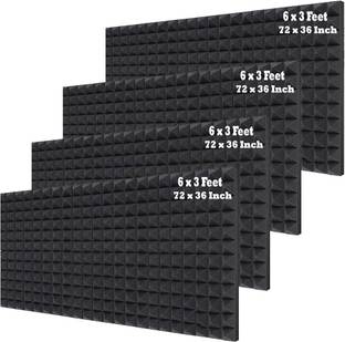 IMAGINEA Acoustic Foam 6x3 Ft Sheet Sound Proof Foam for Wall Room Noise Absorber Panels Studio Noise, Echo Reduction and Absorption, 3D Structure Sheet Foam