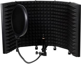 TechBlaze 5 Panel Reflection Filter with for Condenser Microphone High Density Isolation Shield