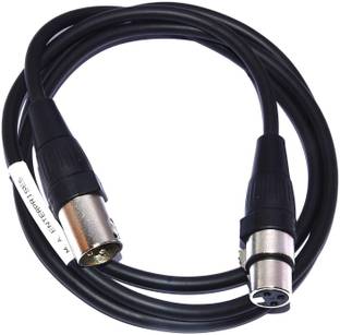SOUVENIR 3 Pin XLR Male to XLR Female Cable 3 Meter XLR Cable Microphone Extension Balanced Audio Cable for Phantom Power, Amplifier Mixer, Condenser Mic, XLR Cable for Microphone XLR Cable for Audio Jack cable (Black) 3 Pin XLR Cable | XLR Male to XLR Female Cable