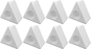 PEARL MIC ID | News Channel Logo Branding | MIC Flag | With SELF Adjusting Foam Inside | Acrylic | Triangular | Size (L * B) = 4 * 2.25 INCH | Pack of 8
