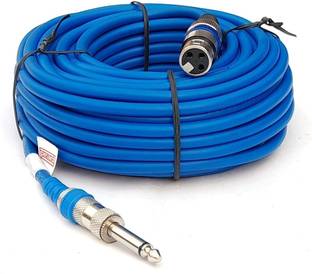 PEARL Microphone Cable 15 Meter | Metal XLR Female (3-Pin) to Metal P38 Jack | 1 Pcs (Blue), Mic Cable 15 Meter