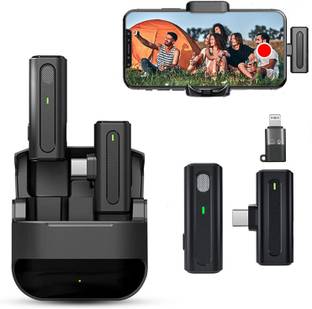 WRADER Wireless Lavalier Microphone with Charging Case Mic for Voice Recording Youtube Vlogs Podcast Interview ASMR Video Recording and Online Teaching Mike