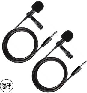 WRADER Omnidirectional 3.5mm Mic Lavalier Mic for Youtube Voice Recording ASMR and Vlog Mobile Collar Microphone - PACK OF 2