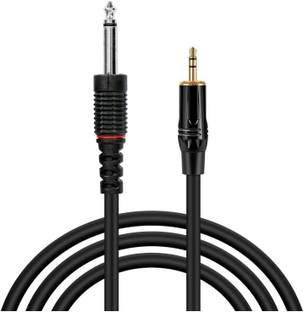 Wicrotec Electric Guitar Cable - 3.5mm to 6.35mm Mono TRS Audio Instrument Cable Straight TRS Patch Cable