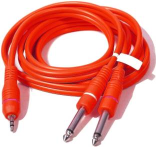 darkingwings Stereo 2 Mono 6.35 Mm P38 Male To 3.5 Mm Stereo Aux Male Cable For Guitar/Mixers 1