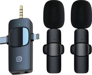 MOOZMOB Dual User Wireless Mic for Mobile Tablet Laptop and Cameras (3.5 mm Jack) Microphone