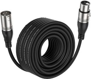 DawnRays 6 meter Cable with 3-Pin XLR Male to Female Microphone Cable, Black XLR Cable