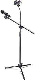 Techtest Multi-function Live Microphone Mobile Phone Stand for Singing Mic Stand for Singing, Condenser Mic Stand, Mike Stand for Singing Stand for Mic