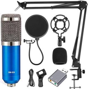 TechBlaze Professional Studio Recording Condenser Mic Kit with Sound Card for Podcast microphone