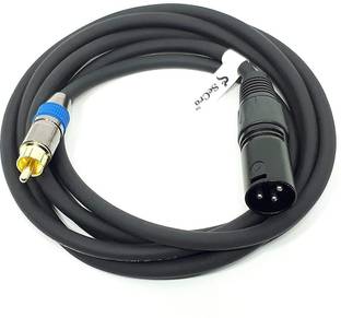 SeCro Premier Series XLR Male to RCA Male 16AWG Cable (6.5 ft , 2 Meter) Microphone, Audio Sound Consoles, Power Amplifier, Wireless Microphone Receiver.
