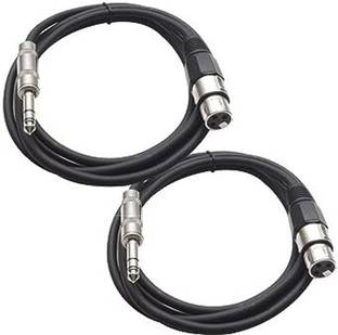 MORTAS 2PCS Instrument XLR Female to 1/4" (mono)TRS Patch Cable Balanced Compatible with Amplifier|Microphone|Guitar|Mixer|equalizers|crossovers(1.5meter)