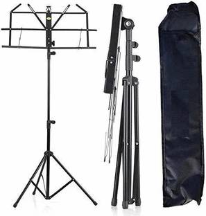 IMAGINEA Adjustable Portable Folding Light Weight Sheet Notation Stand and Clip Holder Music Stand & Desktop Lightweight Book Stand with Carrying Bag