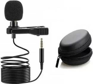 LIPIK 3.5mm Clip Microphone Collar Mic For YouTube & Recording Mike For Voice Recording, Lapel Mic Mobile, Android Smartphones, Camera, iPhone For Online Classes With Hard Carrying Case(CM05,Black)#Quality Assurance Microphone CABLE