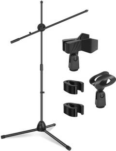 Techtest Adjustable Dual Microphone Stand Singing Condenser Studio Mic Stand For Microphone
