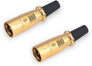 MX 3 PIN MALE CONNECTOR WITH PURE GOLD PLATED (1016 PACK OF 2PCS) Xlr Connector