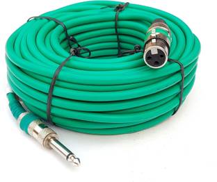 PEARL Microphone Cable 15 Meter | Metal XLR Female (3-Pin) to Metal P38 Jack | 1 Pcs (Green), Mic Cable 15 Meter