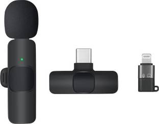 IMAGINEA 2.4 GHz 2 in 1 K8 Wireless Microphone, Plug Play Digital Mini Portable Recording Wireless Microphone