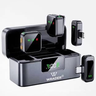 MOBIZAC Wireless Mic with Charging Case, Dual Receiver Ultra Noise Cancellation for Youtube Video Recording Vloging Microphones
