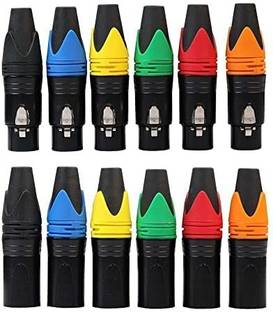RODZ 3-Pin XLR Cable Connector Male and Female 10 Pcs Pack with Nickel Housing and Silver Contacts Mic Cable Plug Connector Audio Socket